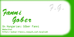 fanni gober business card